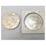 1922S, 1926 PEACE SILVER DOLLARS