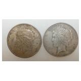 1923, 1926 PEACE SILVER DOLLARS