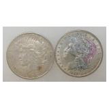 1889 MORGAN, 1922 PEACE