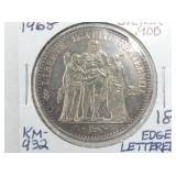 VIEW 2 1968 10 FRANCS SILVER