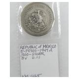 VIEW 3 SIDE 2 5 PESOS SILVER .900