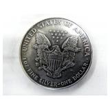 VIEW 3 CLOSEUP OTHERSIDE SILVER DOLLAR