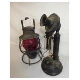 VIEW 2 CLOSEUP LANTERN W/ RED GLOBE