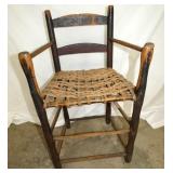 EARLY 18TH CENTURY CANE BOTTOM CHAIR