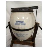 VIEW 2 STONEWARE CHURN W/ STAND