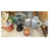 VARIOUS GALVINZED WATER CANS