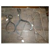 BLACKSMITH MADE TONGS, HOOKS