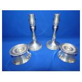 2IN, 7IN STERLING CANDLE HOLDERS 