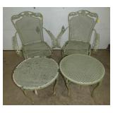 WROUGHT IRON CHAIRS/TABLES