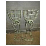 MATCHING IRON PLANT STANDS