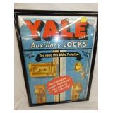 19X25 YALE LOCKS CARDBOARD AD