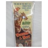 15X37 WINNING WEST GENE AUTRY POSTER