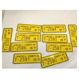 OLD STOCK CAMPBELL 1971 VA TAGS