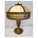 SLAG GLASS PARLOR LAMP