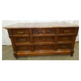 VIEW 2 MARBLE TOP W/ CARVINGS