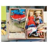 EARLY DOLL TRUNK W/ ASSESSORIES