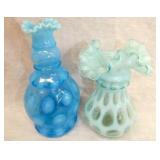 FENTON COIN DOT VASES