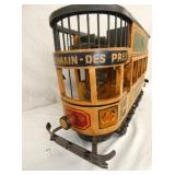 VIEW 3 VERY ORNATE WOODEN TROLLEY