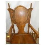 VIEW 2 CLOSEUP OAK ROCKER