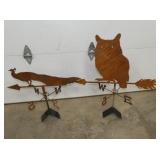 PEACOCK, OWL WEATHER VANES