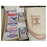 VARIOUS RANDOLPH FEED BAGS OLD STOCK