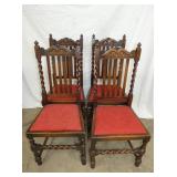 OAK MATCHING SET 4 CHAIR