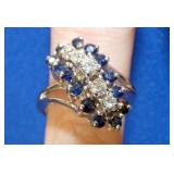 VIEW 4 14KT DIAMOND/SAPHIRES