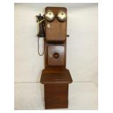 UNUSAL WALNUT WALL PHONE