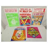 VARIOUS CIRCUS POSTERS