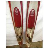 VIEW 2 CLOSEUP PAIR WOODEN SKIES