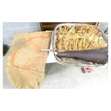 EARLY TOBACCO BASKET, BURLAP SACK
