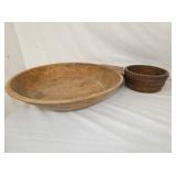 17X22 WOODEN DOUGH BOWL,SALT BUCKET