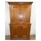 2PC. 18TH CENTURY PINE CUPBOARD
