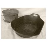 EARLY CAST PAN, SUGAR BUCKET