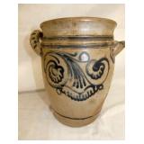 BLUE COBALT DECORATED CROCK