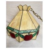 13IN HANGING STAINED GLASS LIGHT