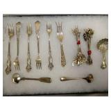 175 GRAMS SILVER FORKS, ETC.