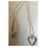 14KT GOLD W/ DIAMOND NECKLACE