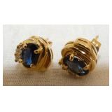 14KT DIAMONDS AND SAPHIRES