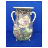 HANDPAINTED DOUBLE HANDLE VASE