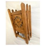 VIEW 2 CLOSEUP OAK CLOCK