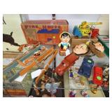VARIOUS EARLY TOYS, PUPPETS, DOLLS