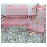 WROUGHT IRON GLIDER, CHAIR