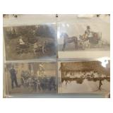 VIEW 4 HORSES W/ CARTS