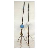 LIGHTING RODS W/ GLASS BALLS
