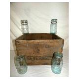 DOVETAIL BOX AND FRUIT JARS