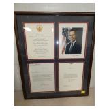 1988 GEORGE BUSH FRAMED PIECE
