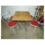 VIEW 2 TABLE W/ 4 MATCHING COKE CHAIRS 