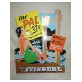 28X34 EVINRUDE MOTOR BOAT DISPLAY SIGN 