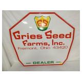 36X31 EMB. GRIES SEED FARMS SIGN 